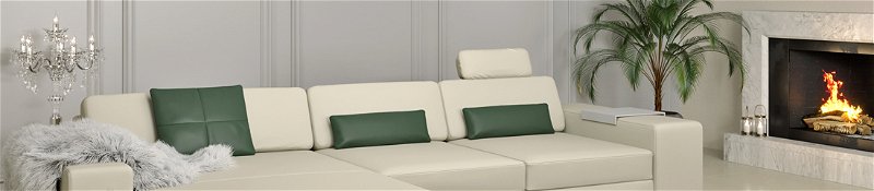 Sofa L-Form Leder