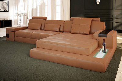 Leder Sofa L Form 